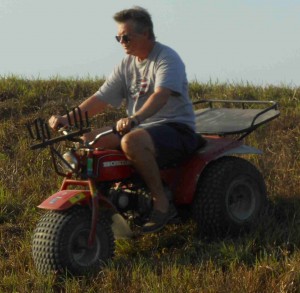 George on his honda in the Everglades